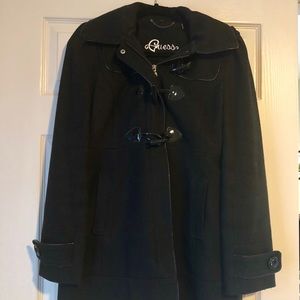 Guess wool swing coat with detachable hood